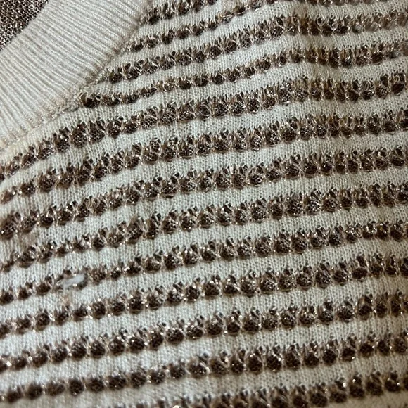 Ted Baker Namel Rose gold and pink metallic sweater size 1 - Picture 3 of 8